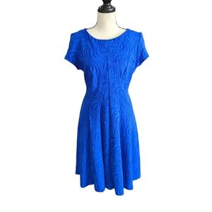 Studio One New York Blue Fit and Flare Dress Size 10